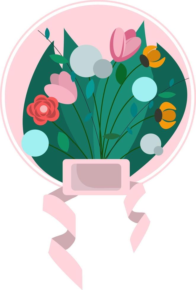 Floral icon invitation vector