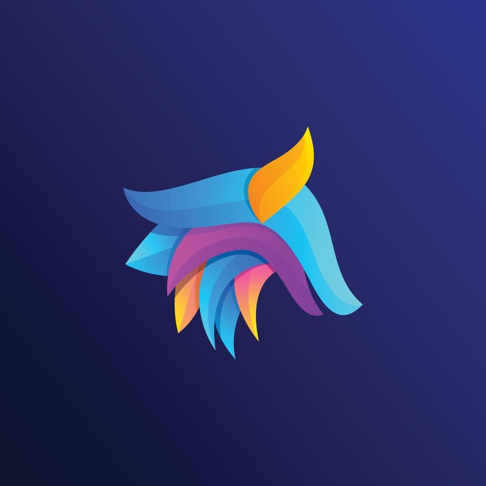 Colorful Wolf Logo Design 2145328 Vector Art At Vecteezy
