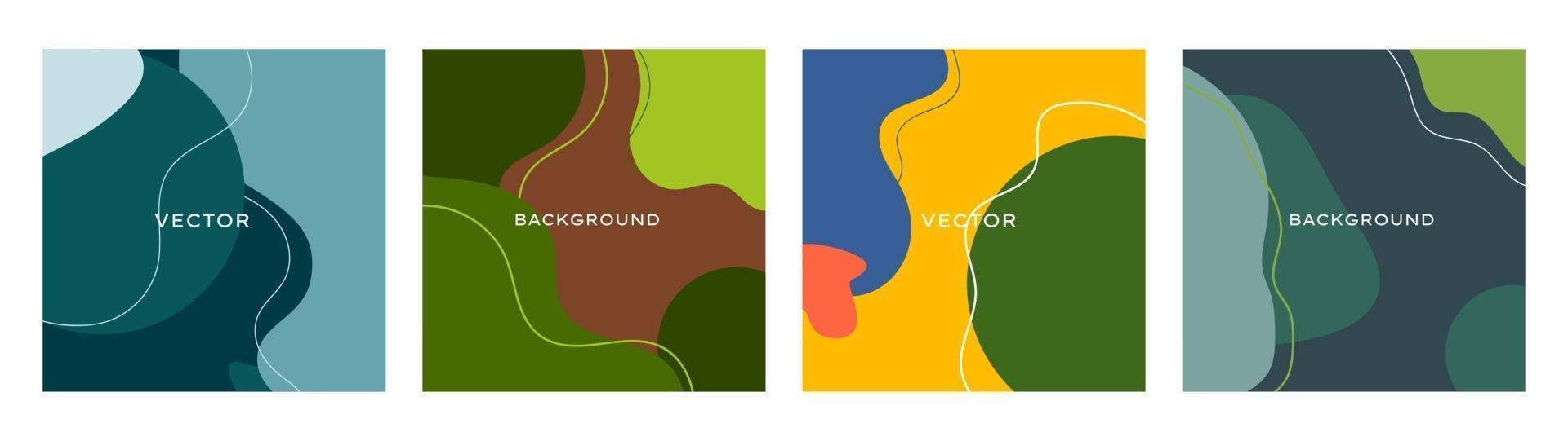 vector conjunto de fondos creativos abstractos en estilo minimalista moderno con espacio para copiar texto
