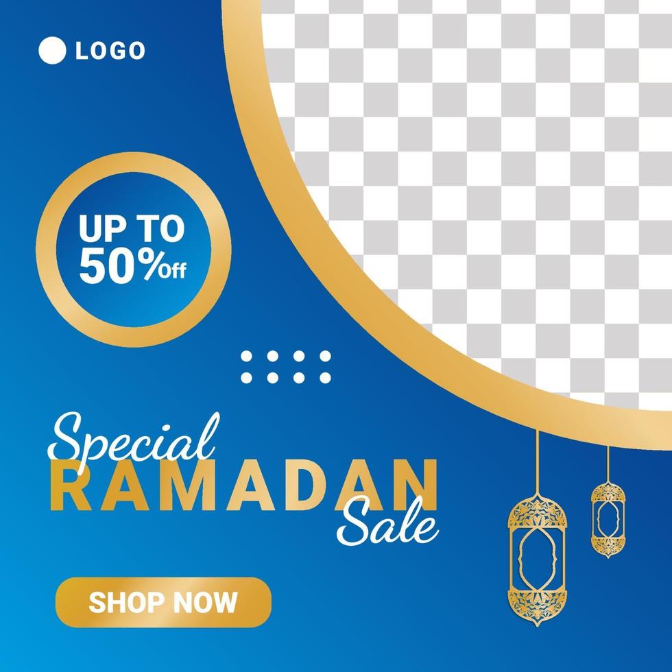 ramadan sale luxury social media elegant template. vector