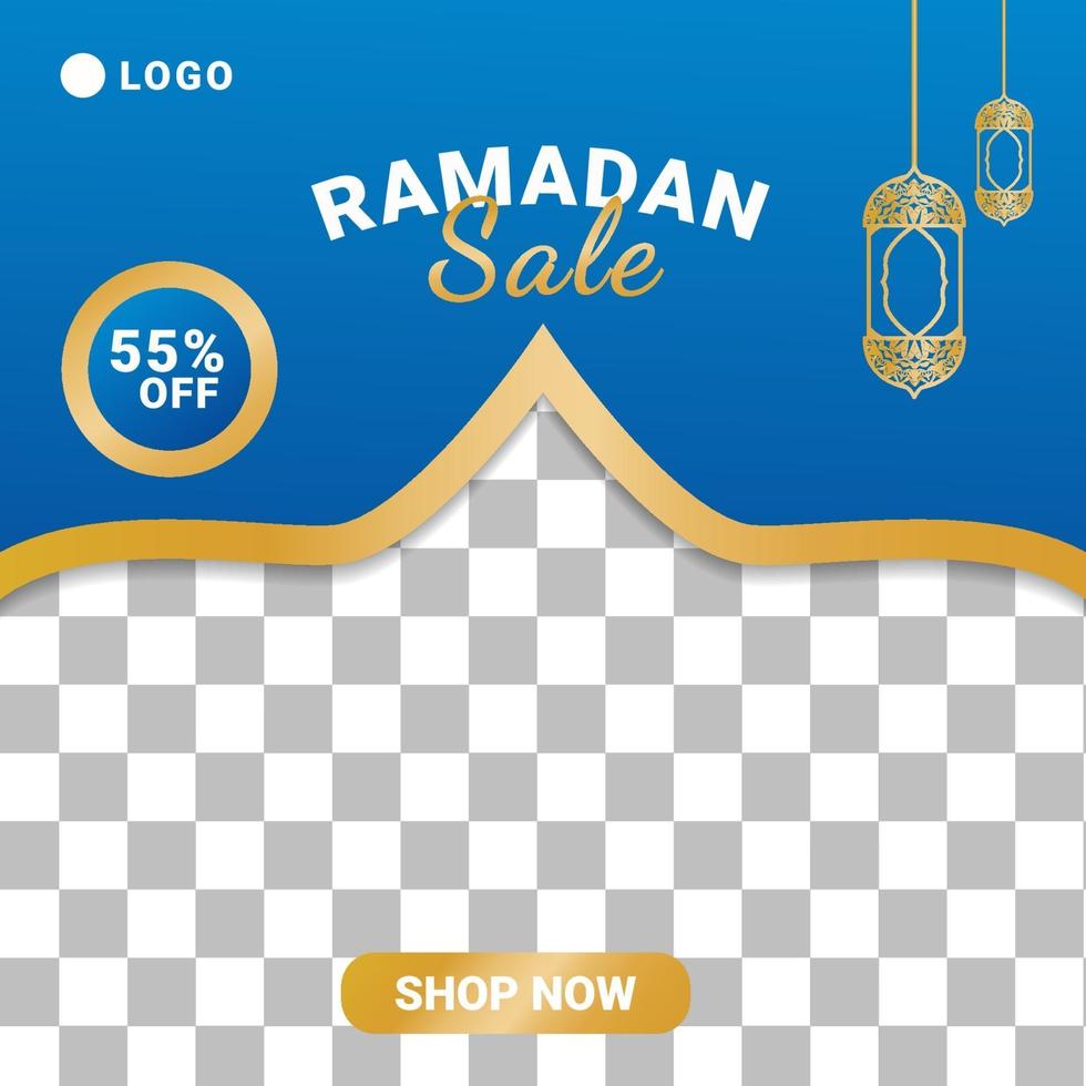 ramadan sale luxury social media elegant template. vector