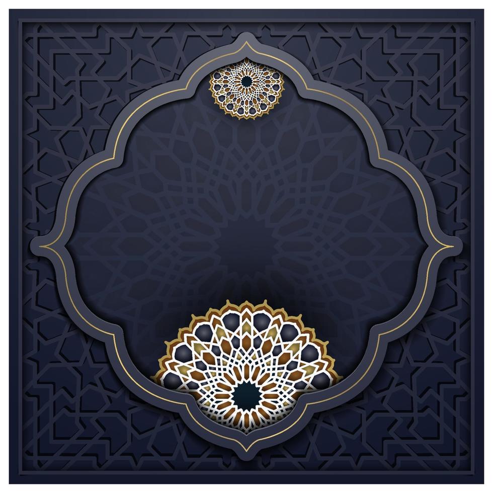 Diseño de vector de patrón floral islámico para tarjeta de felicitación, fondo, pancarta, papel tapiz o portada
