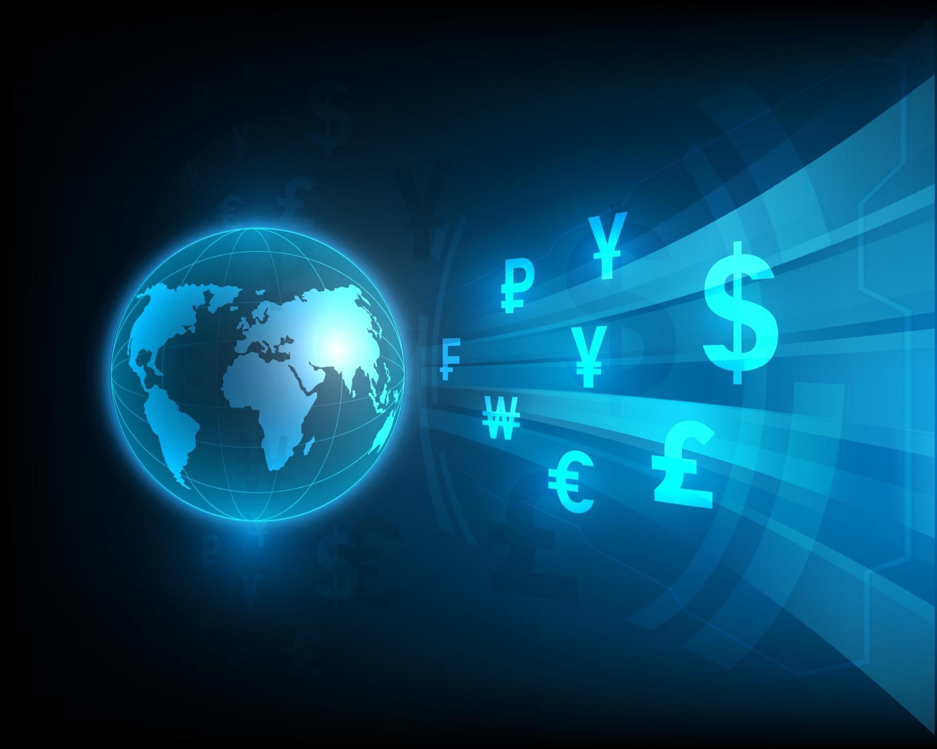 Global currency exchange network symbol concept illustration 2145875 