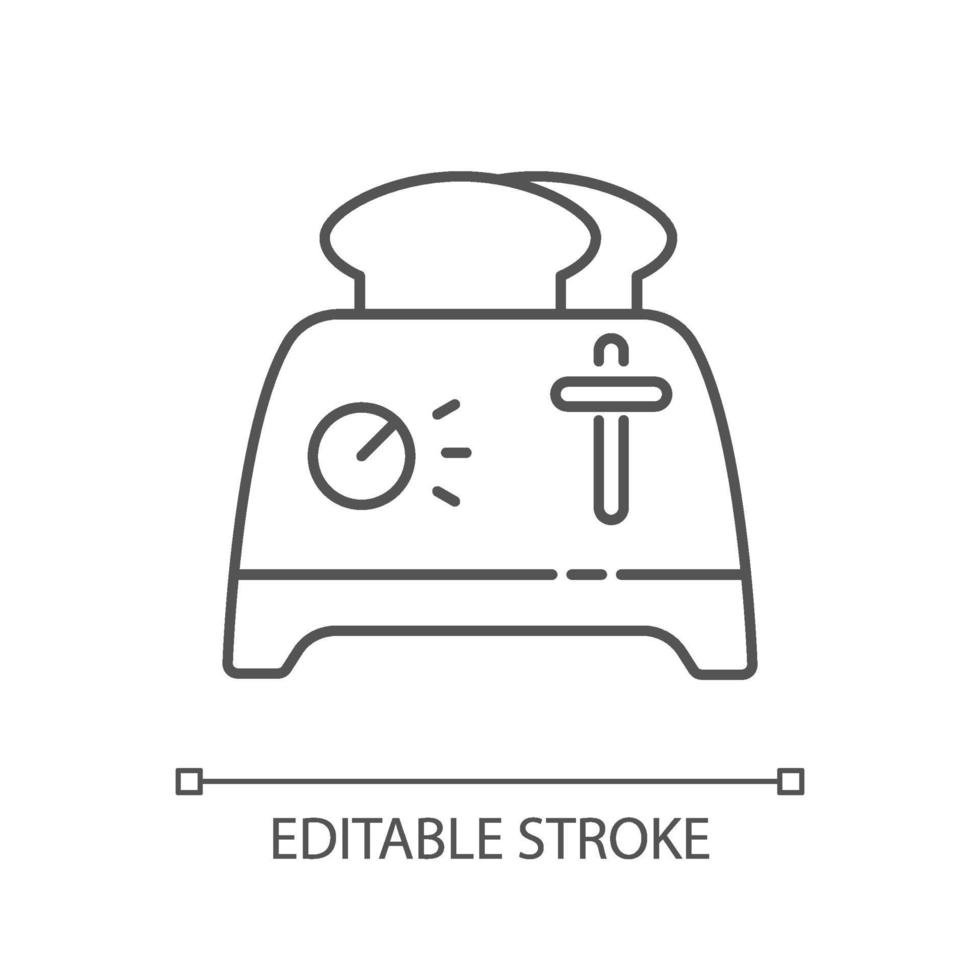Toaster linear icon vector