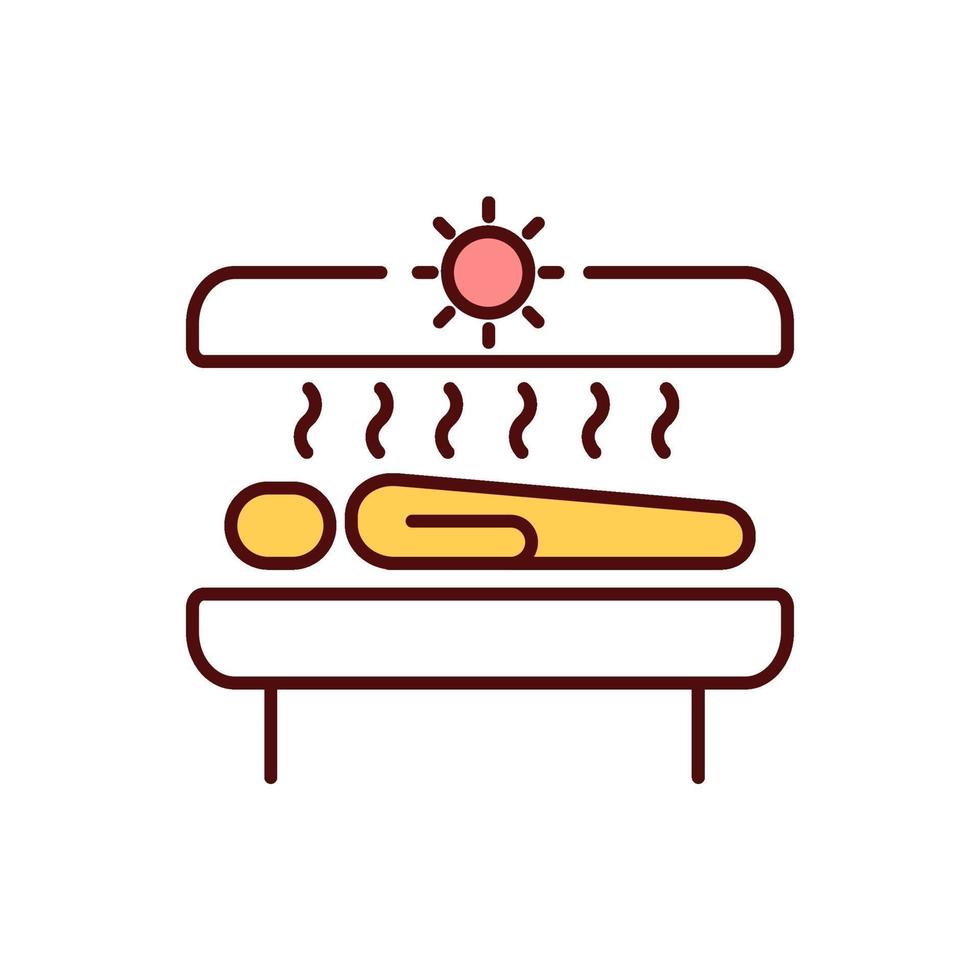 Tanning beds RGB color icon vector