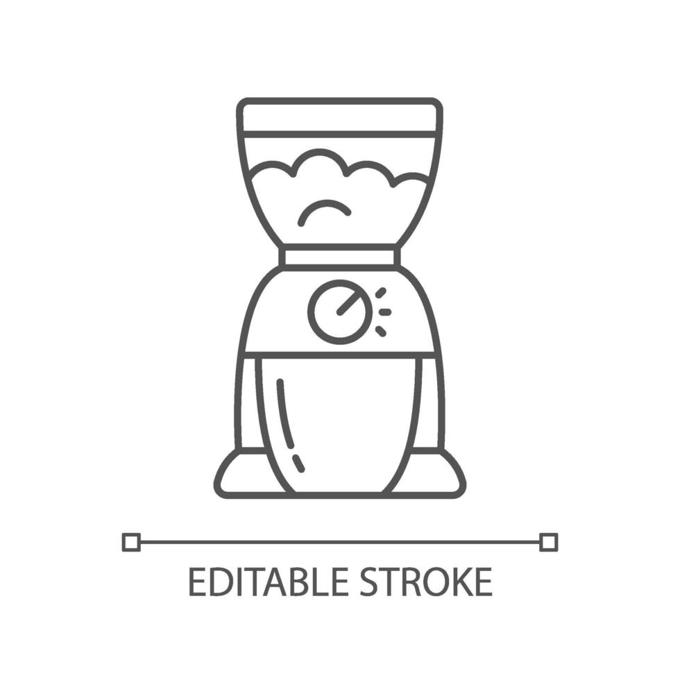 Coffee grinder linear icon vector