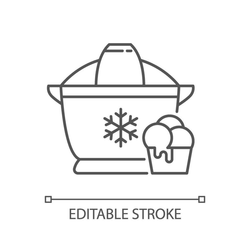 Ice cream maker linear icon vector