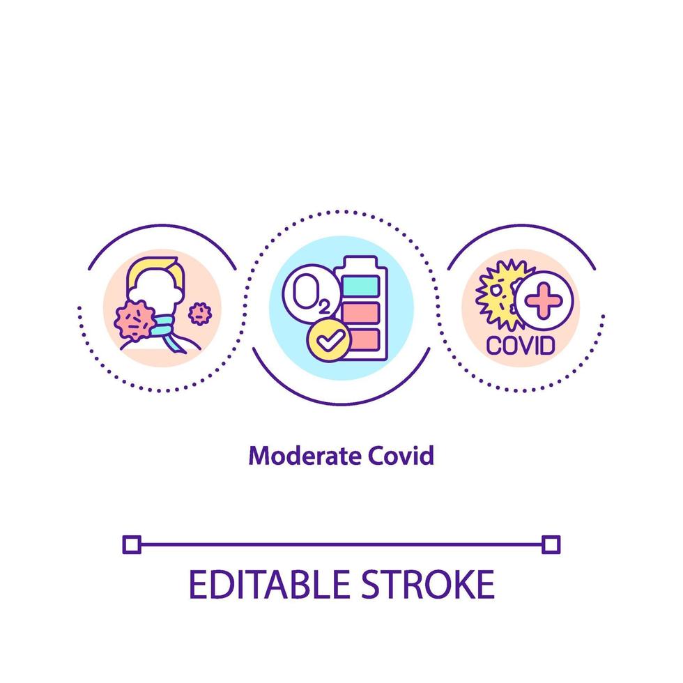 Moderate ovid concept icon vector