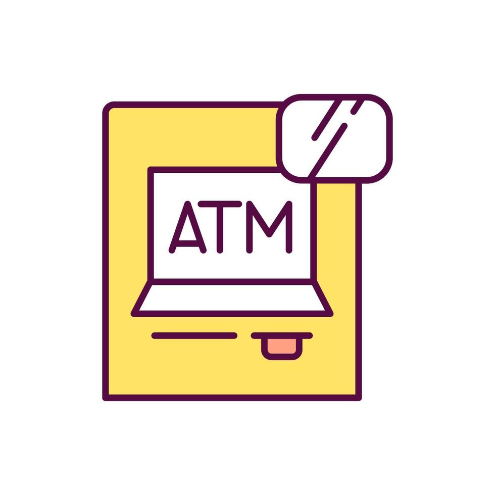 Security mirrors RGB color icon vector