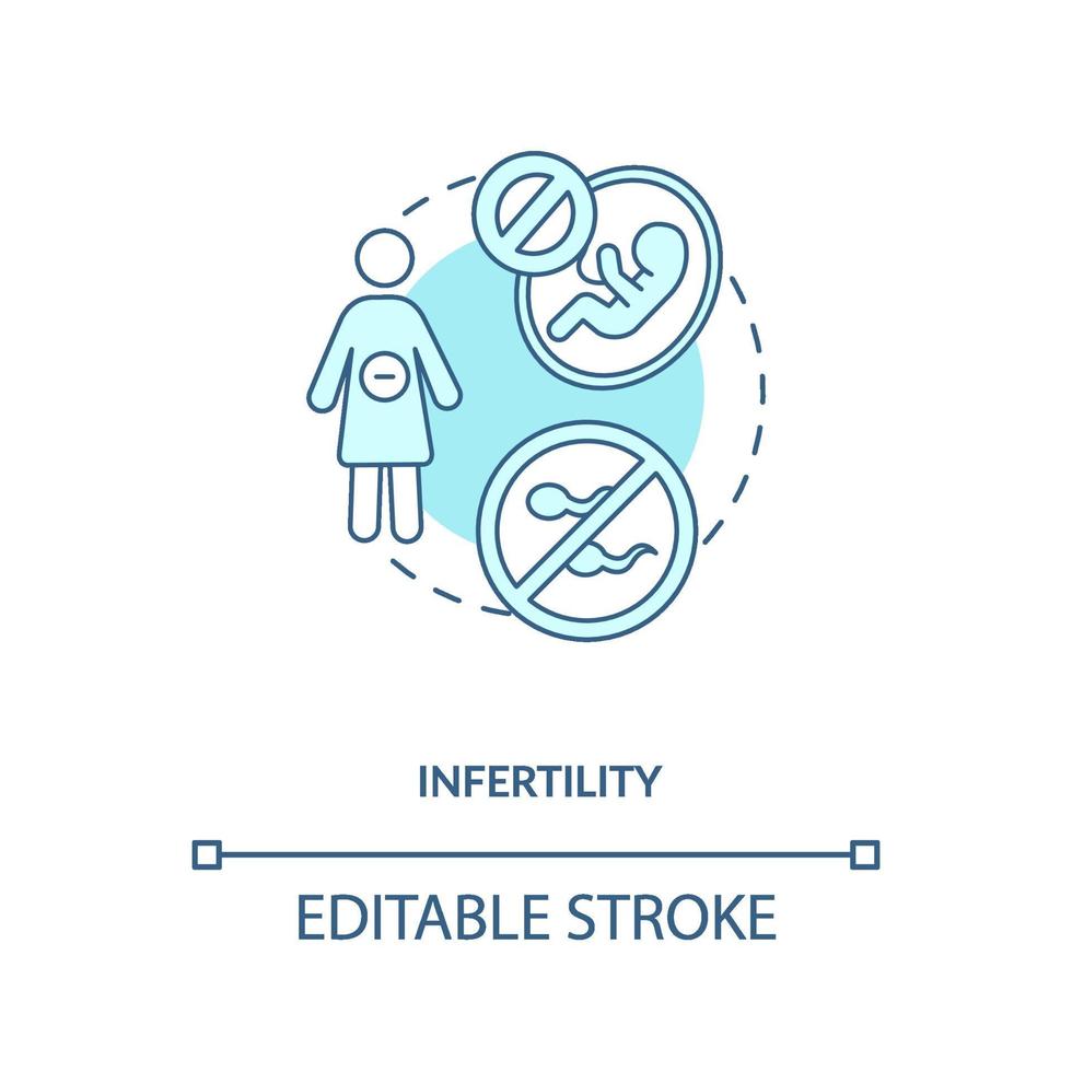 Infertility blue concept icon vector