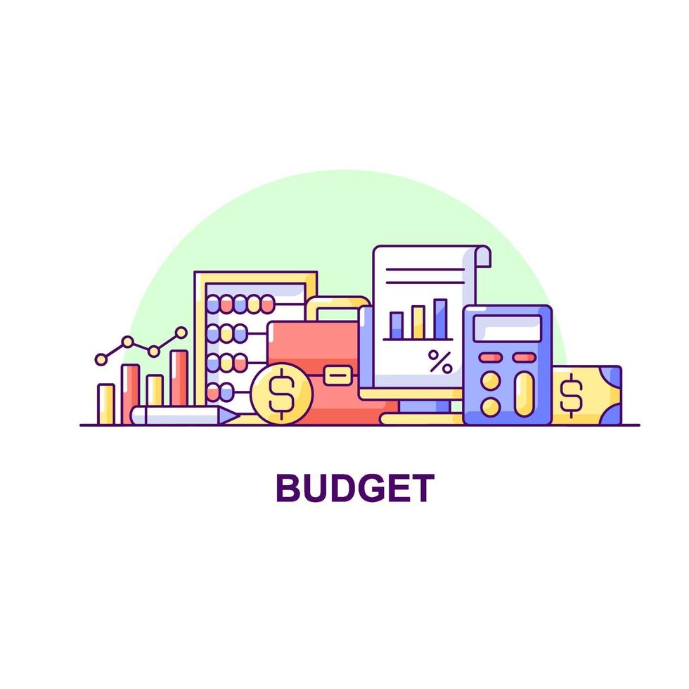 Budget creative UI concept icon vector