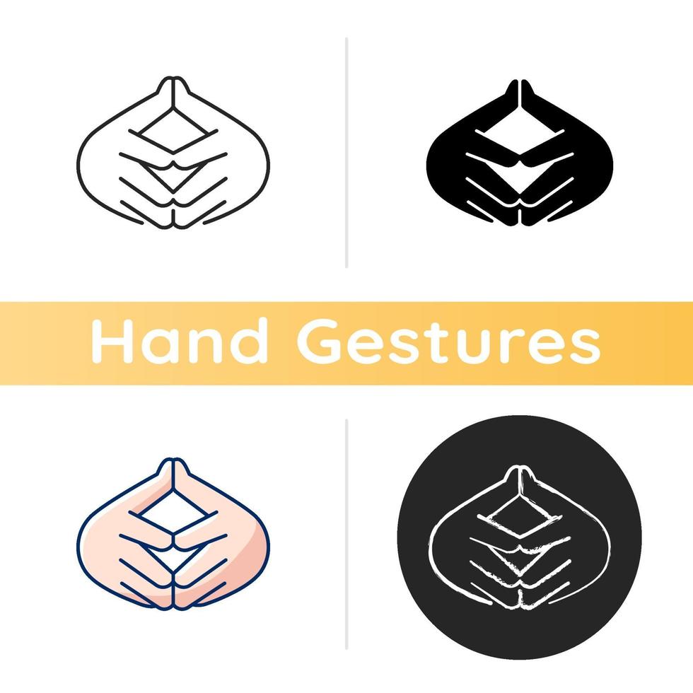Steeple hand gesture icon vector