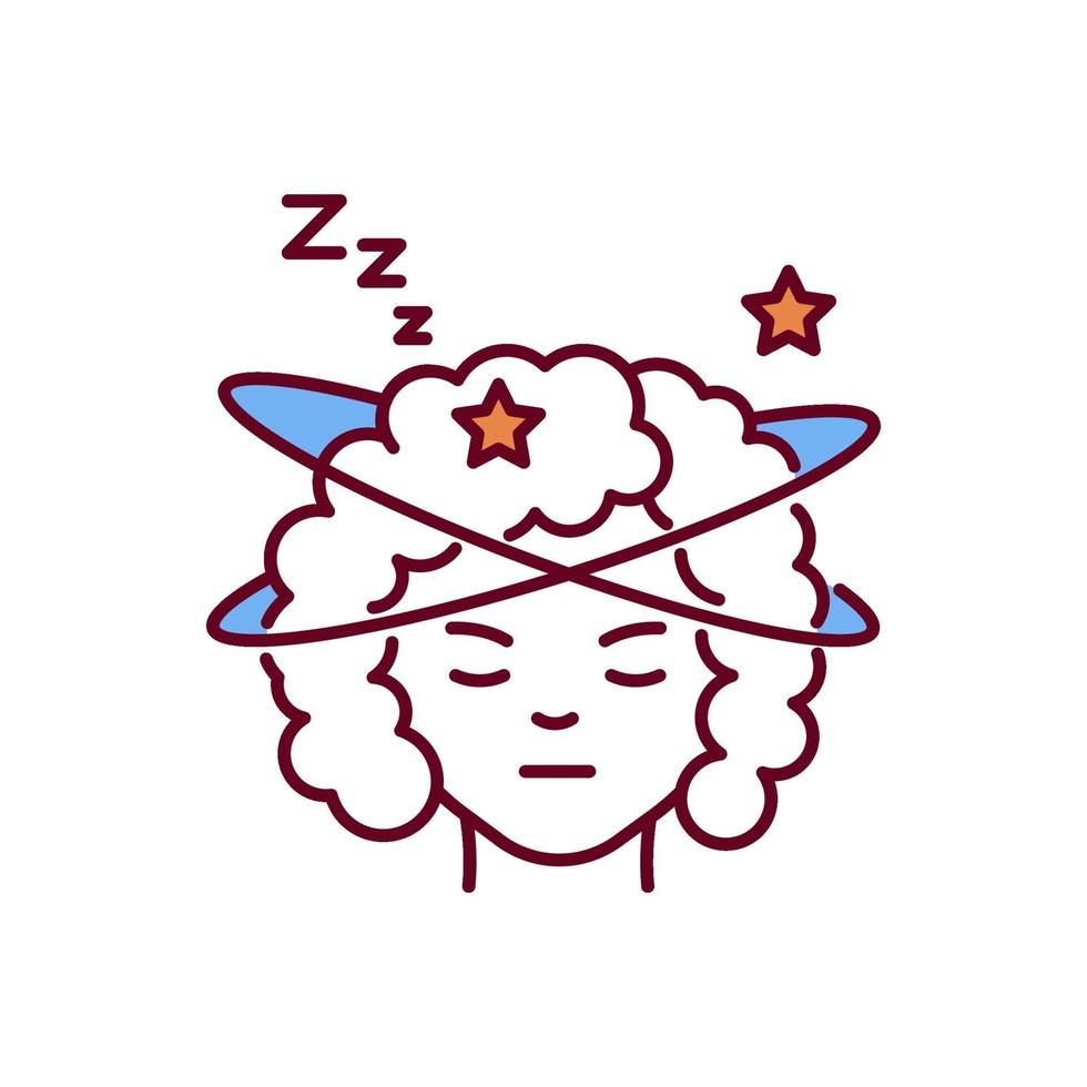 Insomnia RGB color icon vector