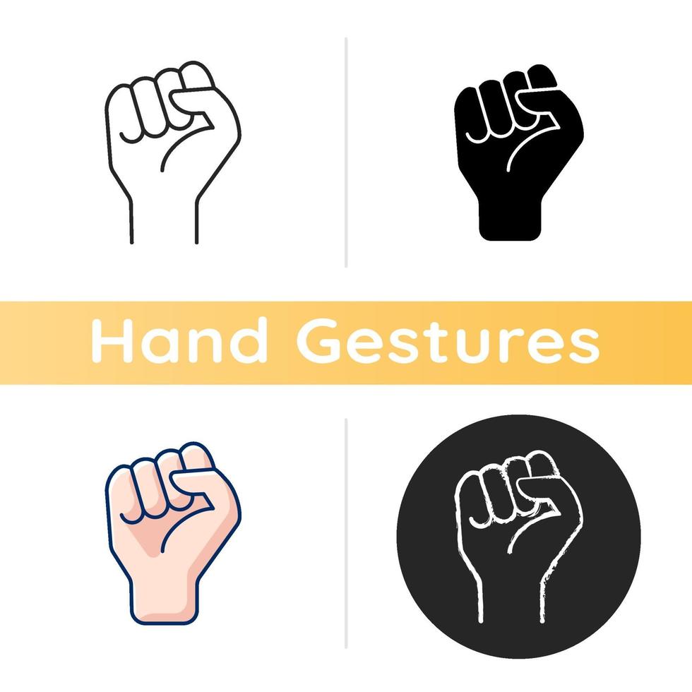 Clenched fist icon vector