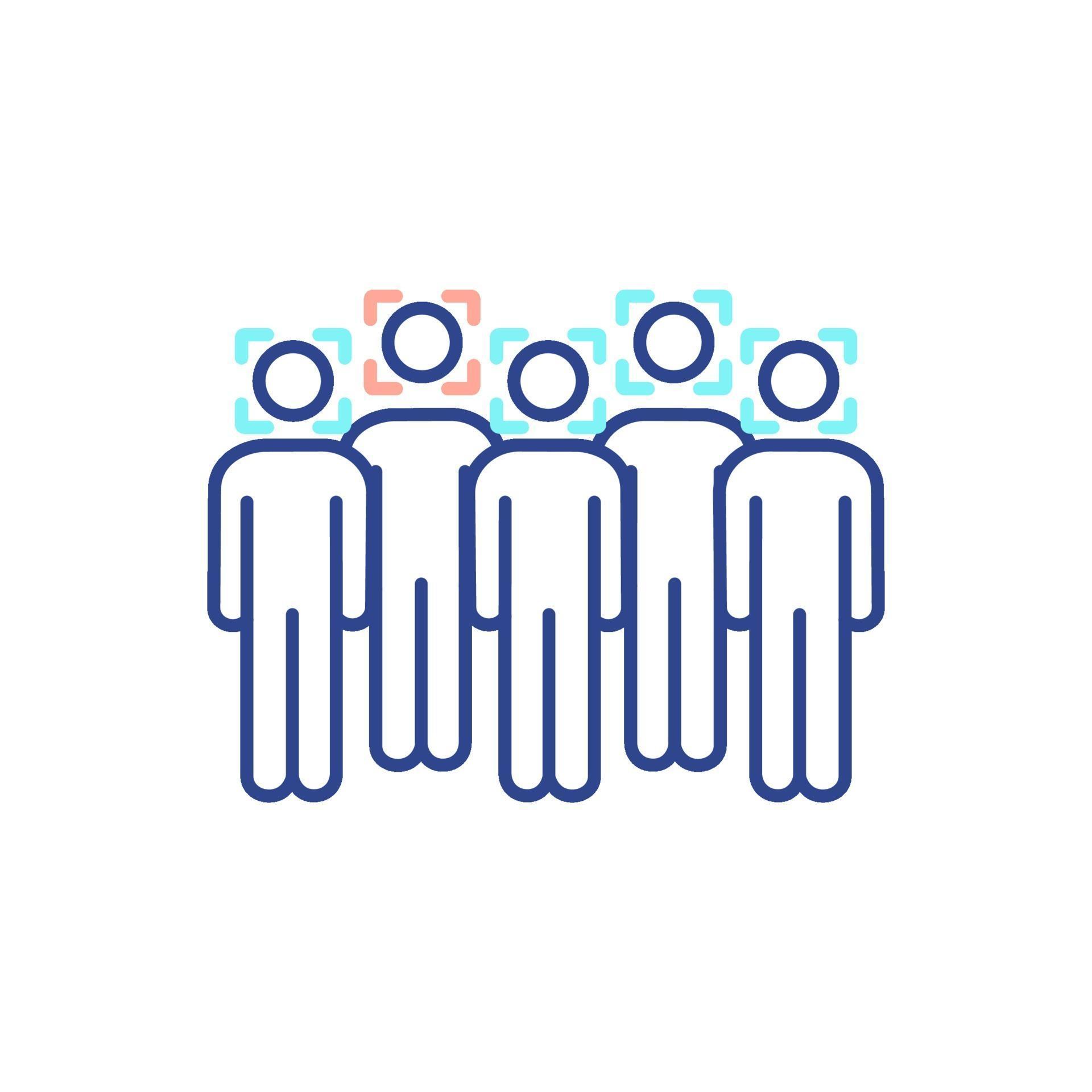 Facial recognition system RGB color icon 2146216 Vector Art at Vecteezy