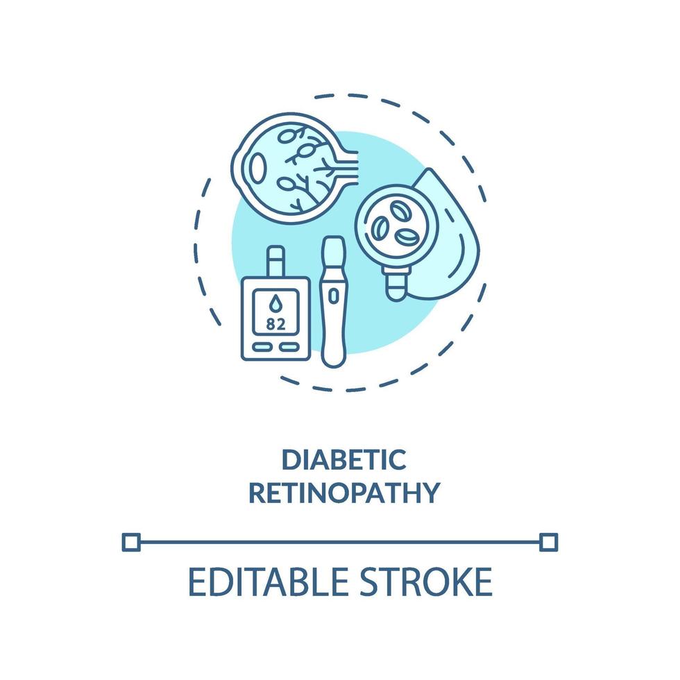 Diabetic retinopathy concept icon vector
