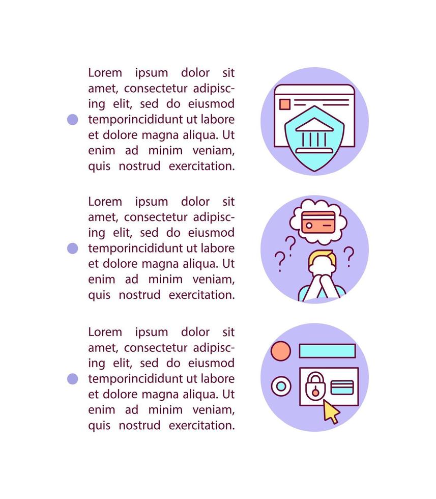 Credit card blocking concept icon with text vector
