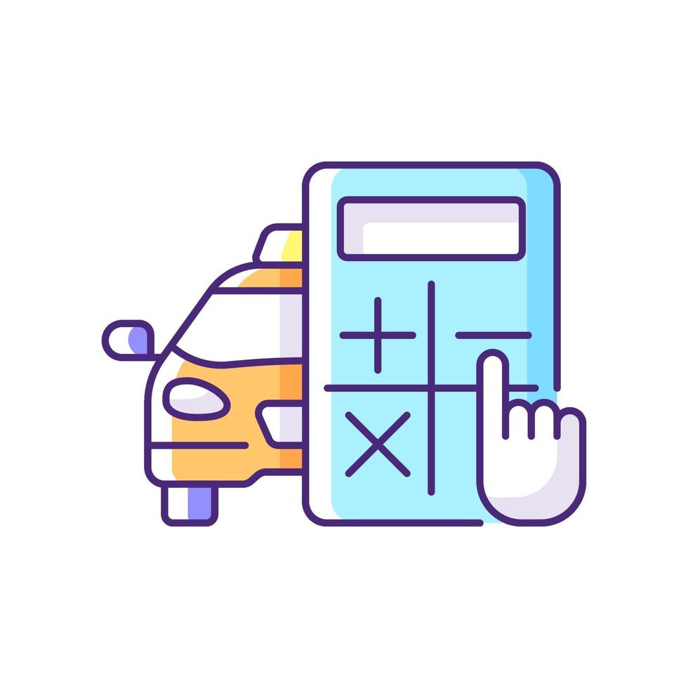 Rate estimator RGB color icon vector