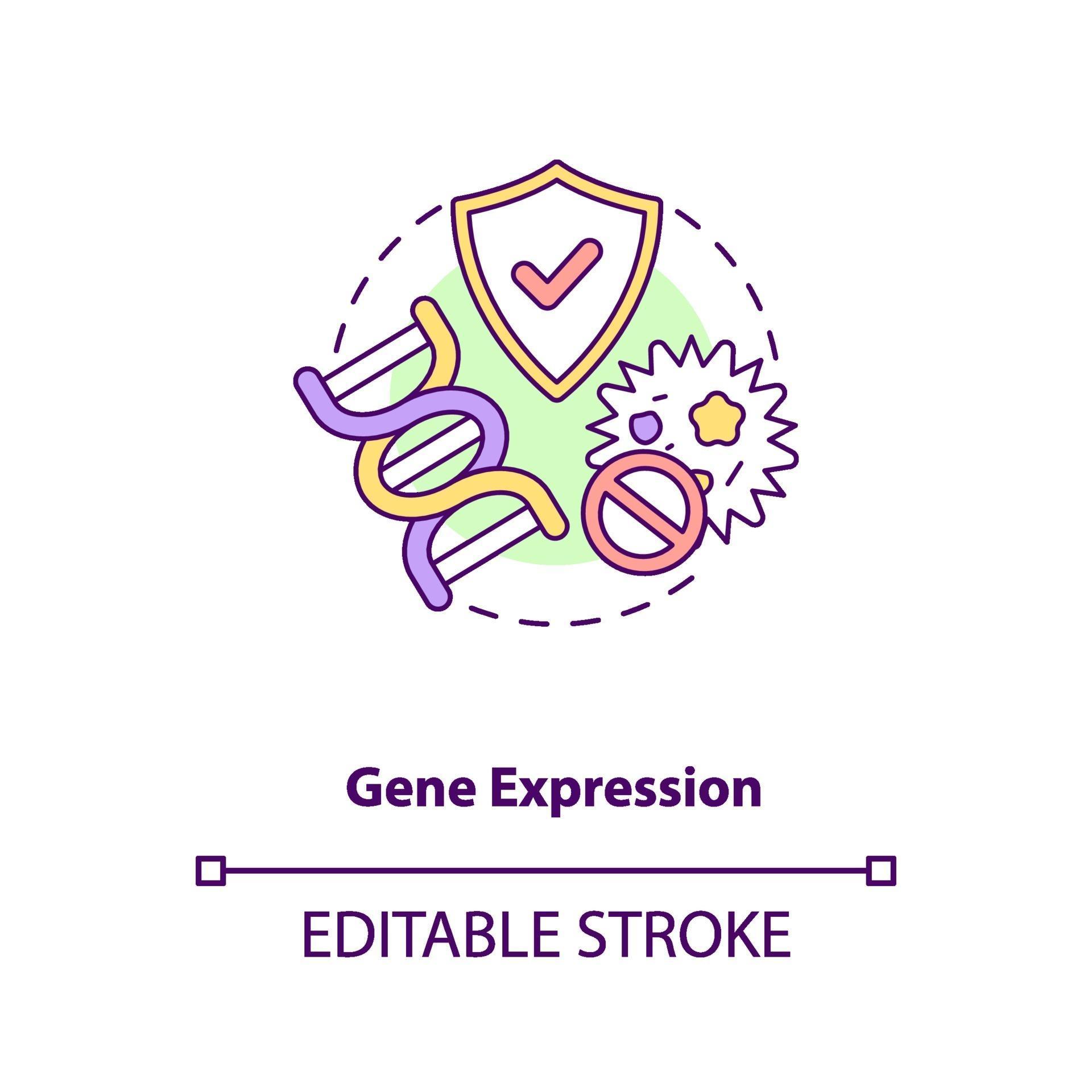 Gene expression concept icon 2146365 Vector Art at Vecteezy