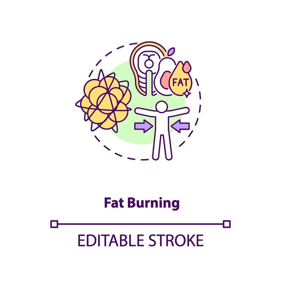 Fat burning concept icon vector