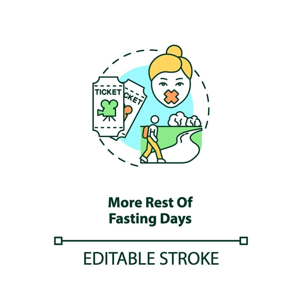 More rest of fasting days concept icon vector