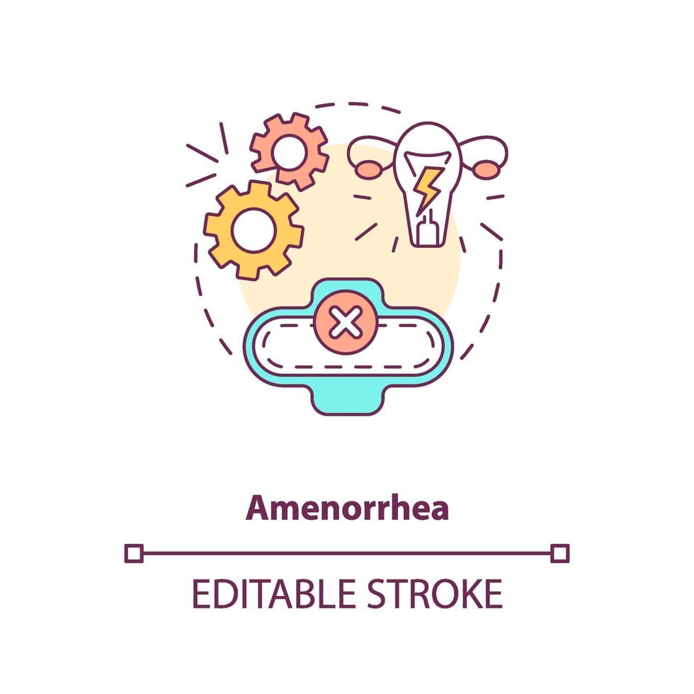 Amenorrhea concept icon vector
