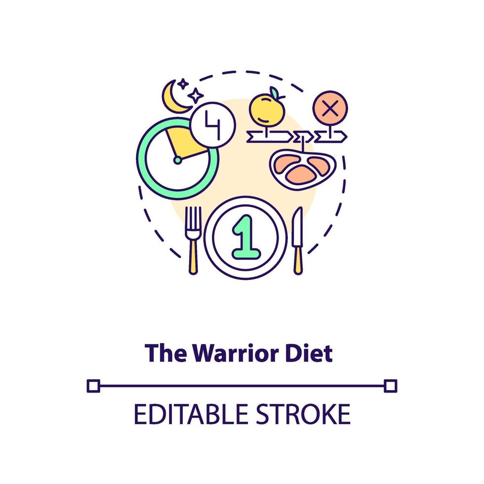 The warrior diet concept icon vector