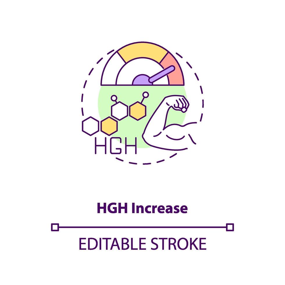 HGH increase concept icon vector