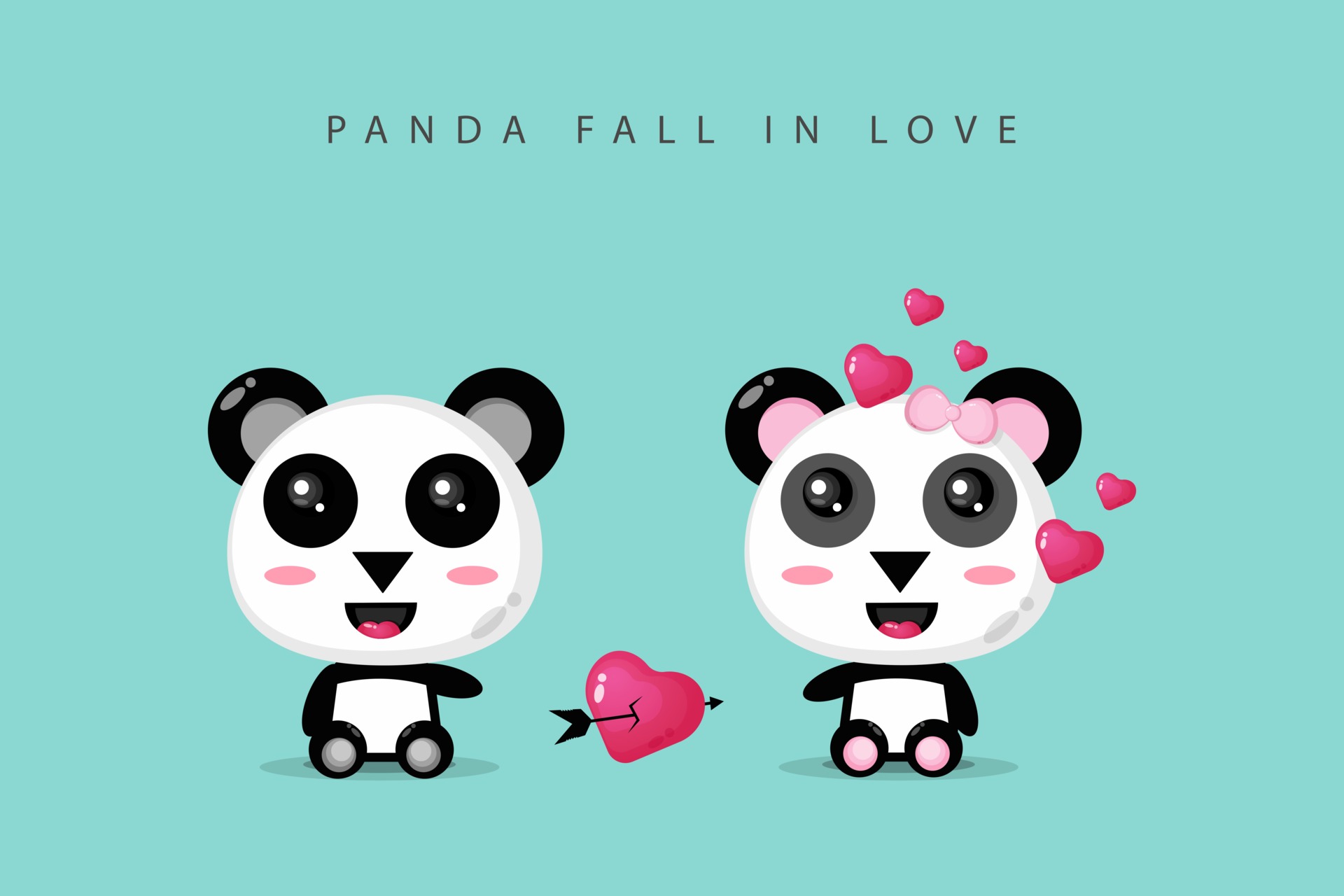 A cute panda couple is in love 2146490 Vector Art at Vecteezy A cute panda couple is in love 2146490 Vector Art at Vecteezy