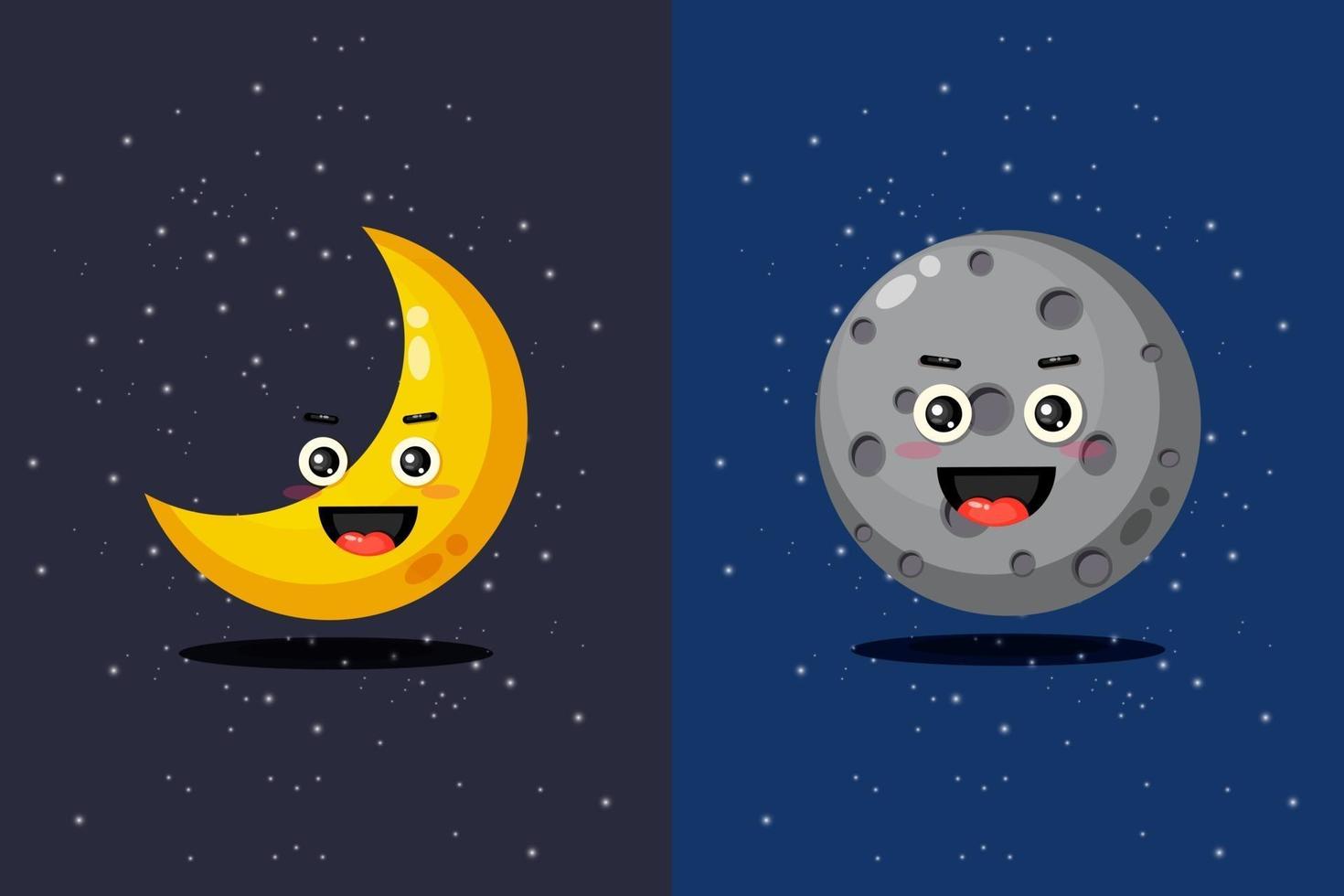 Set of cute design months vector