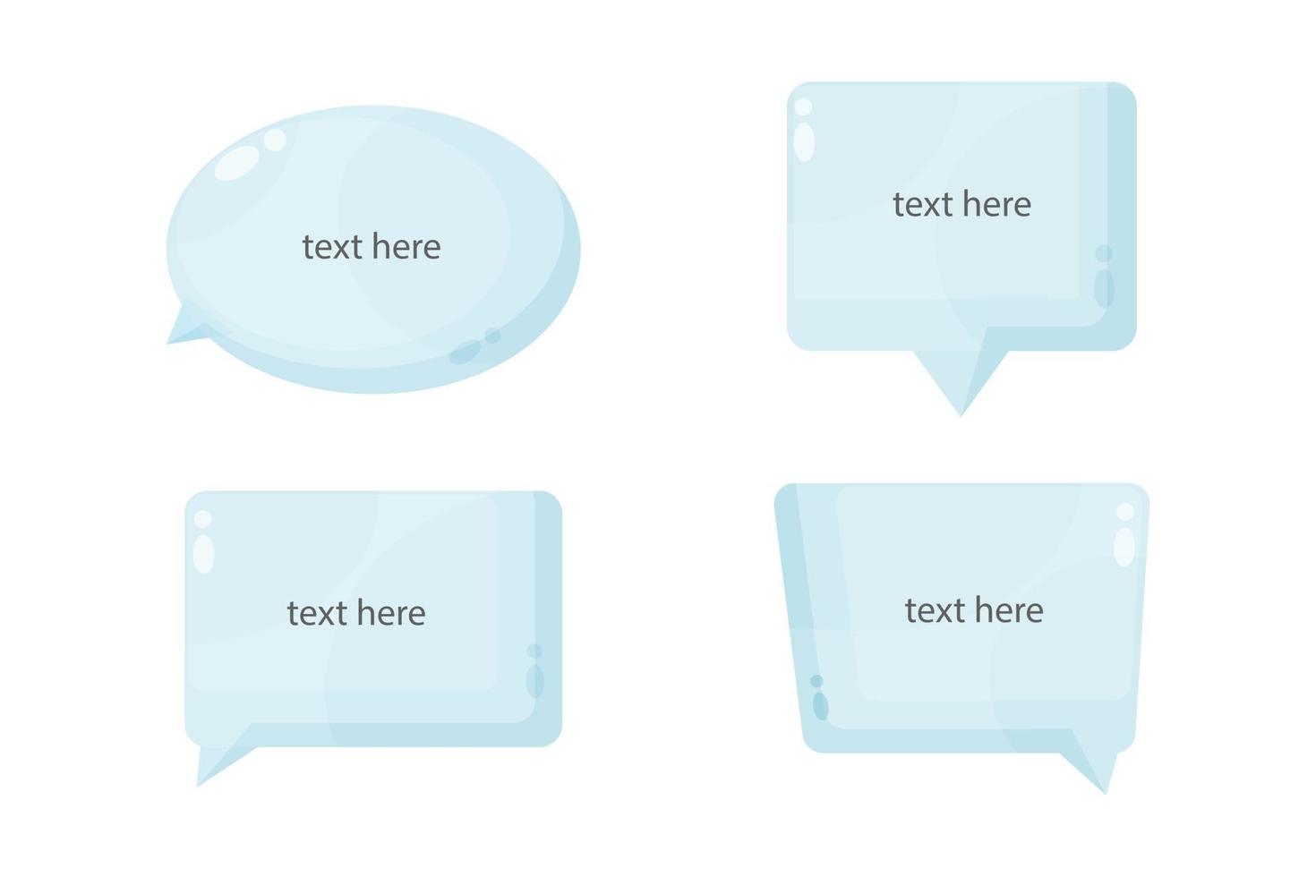 bubble speech design set vector