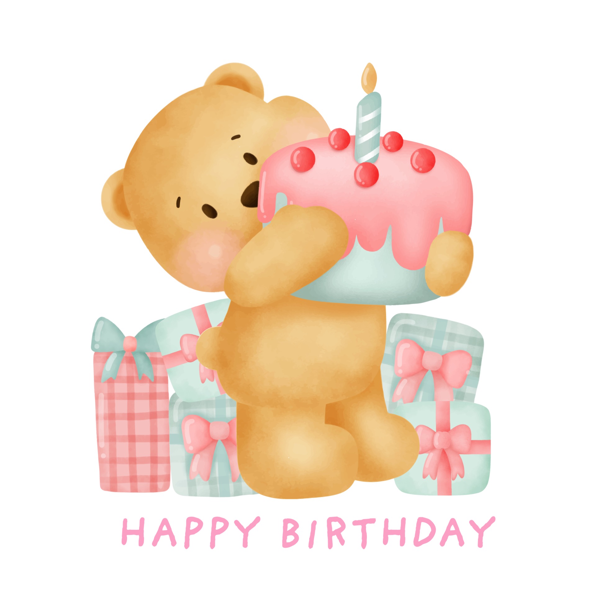 Teddy Bear Pictures With Happy Birthday