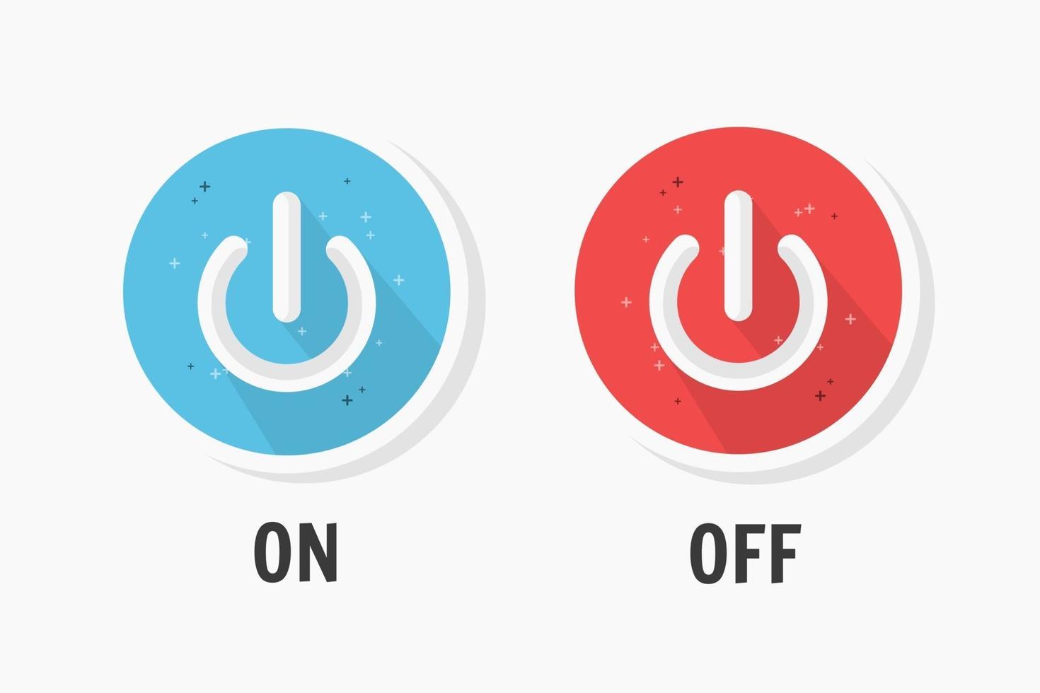 On and Off icon design vector