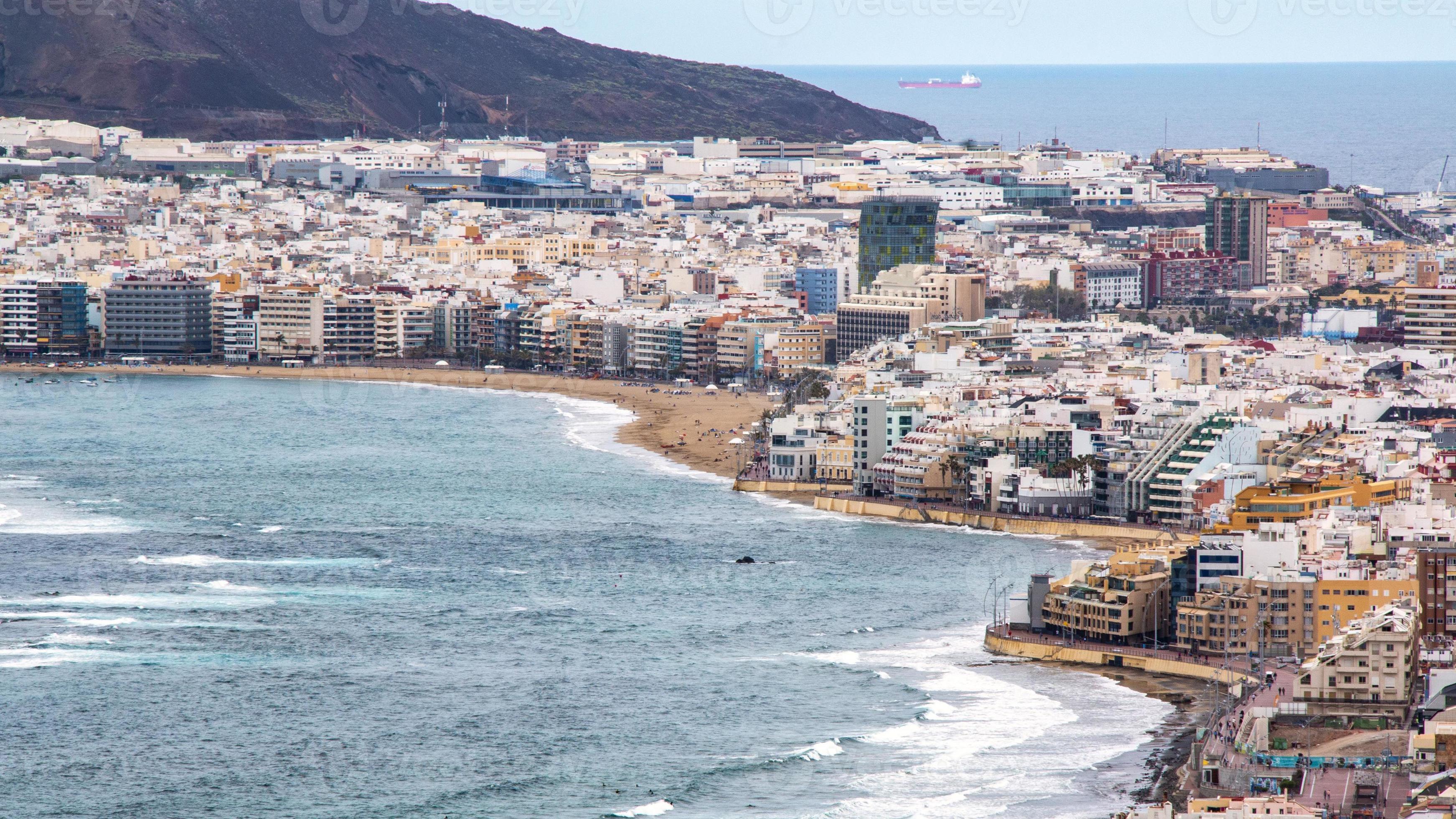 City landscape of Las Palmas city, Gran Canaria photo