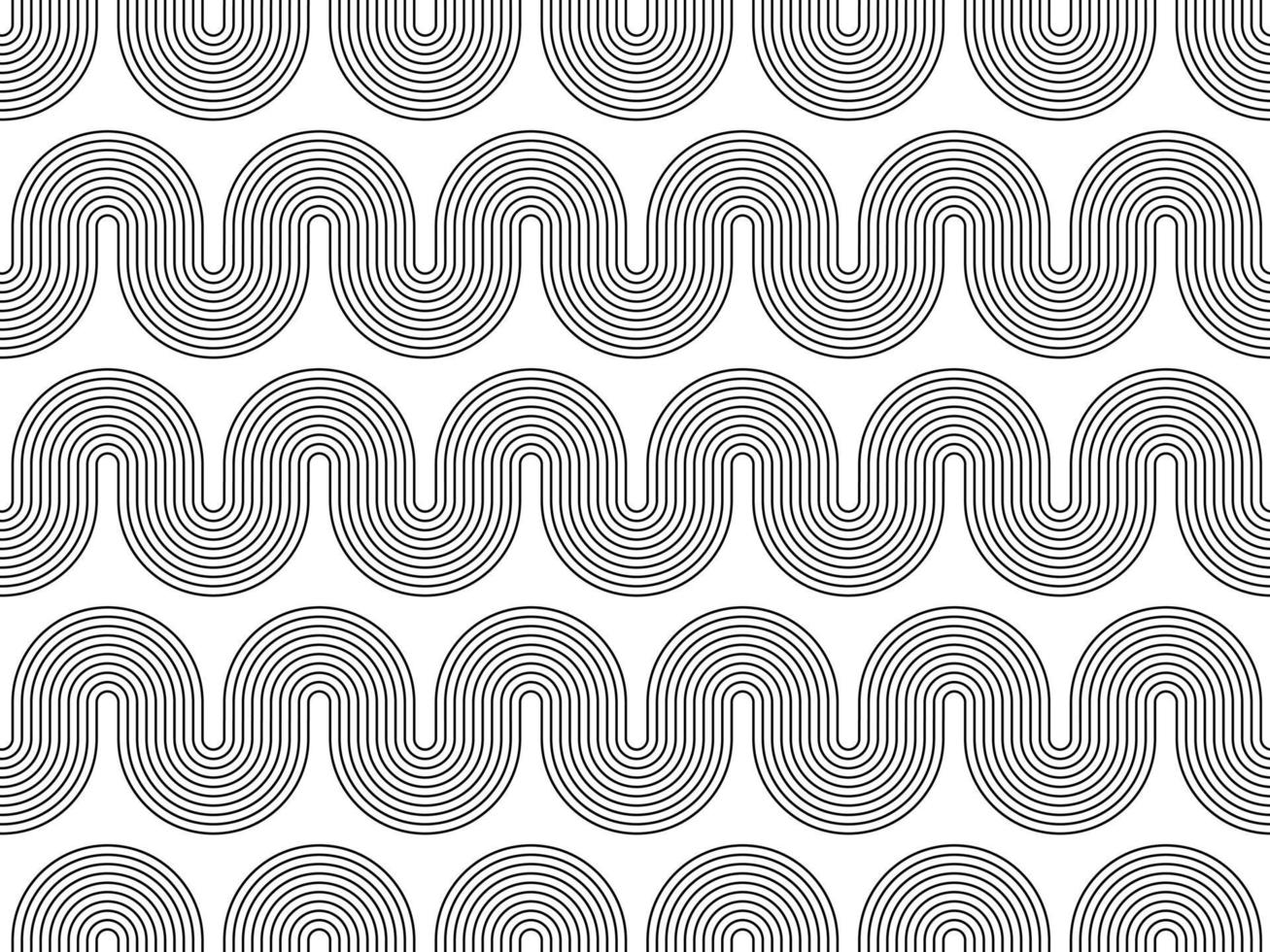 Abstract geometric boho seamless pattern. Vector background with abstract wave texture.