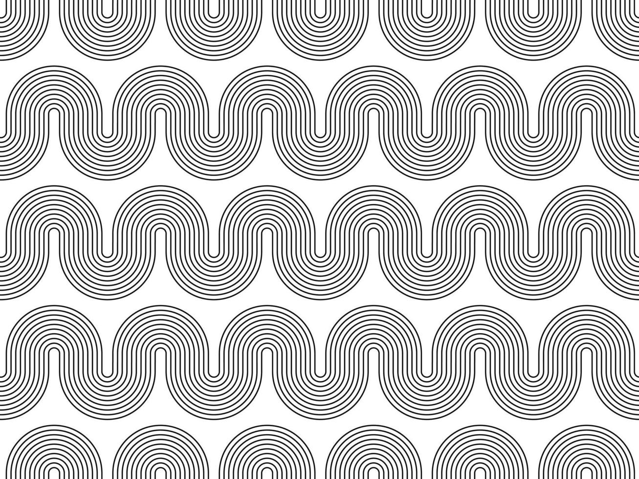 Abstract geometric boho seamless pattern. Vector background with abstract wave texture.