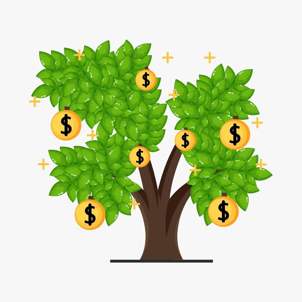 Money tree design illustration vector