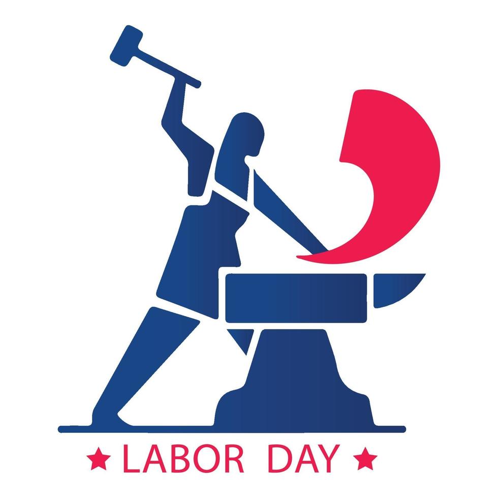 Flat labor day design vector