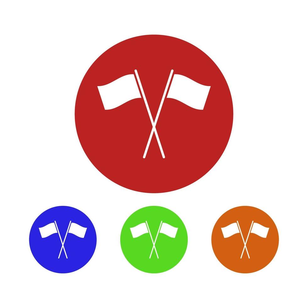 Flag Set On White Background vector