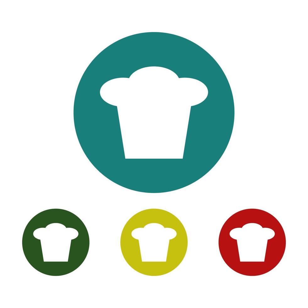 Set Of Chef Hat On White Background vector