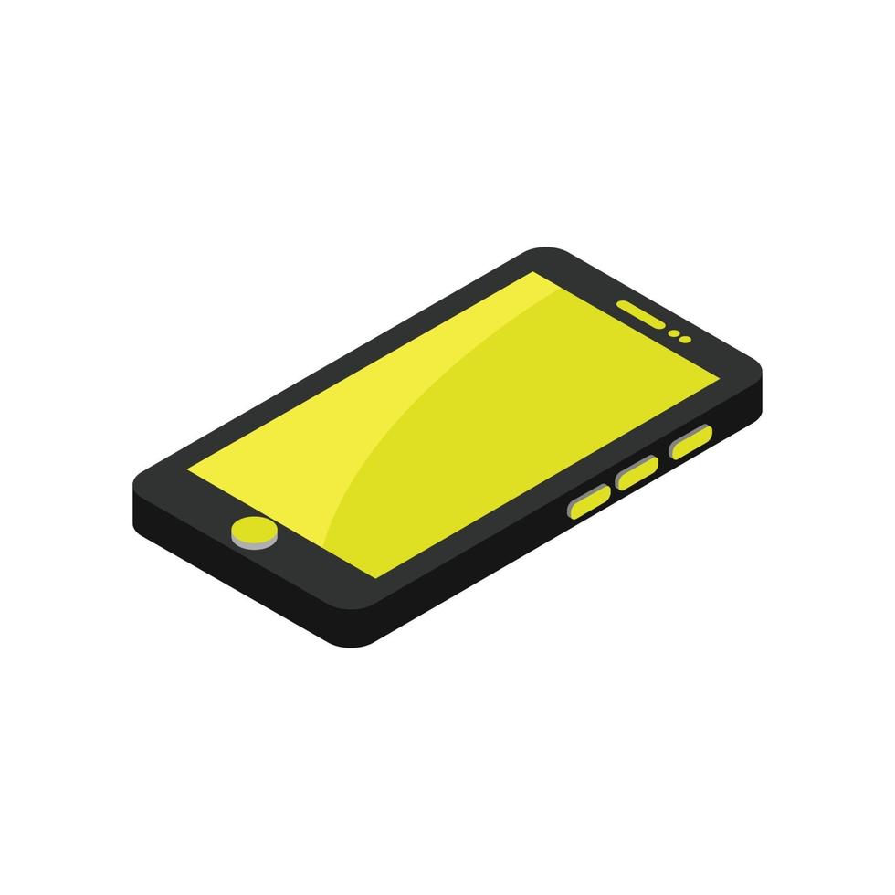 Isometric Smartphone Set On White Background vector