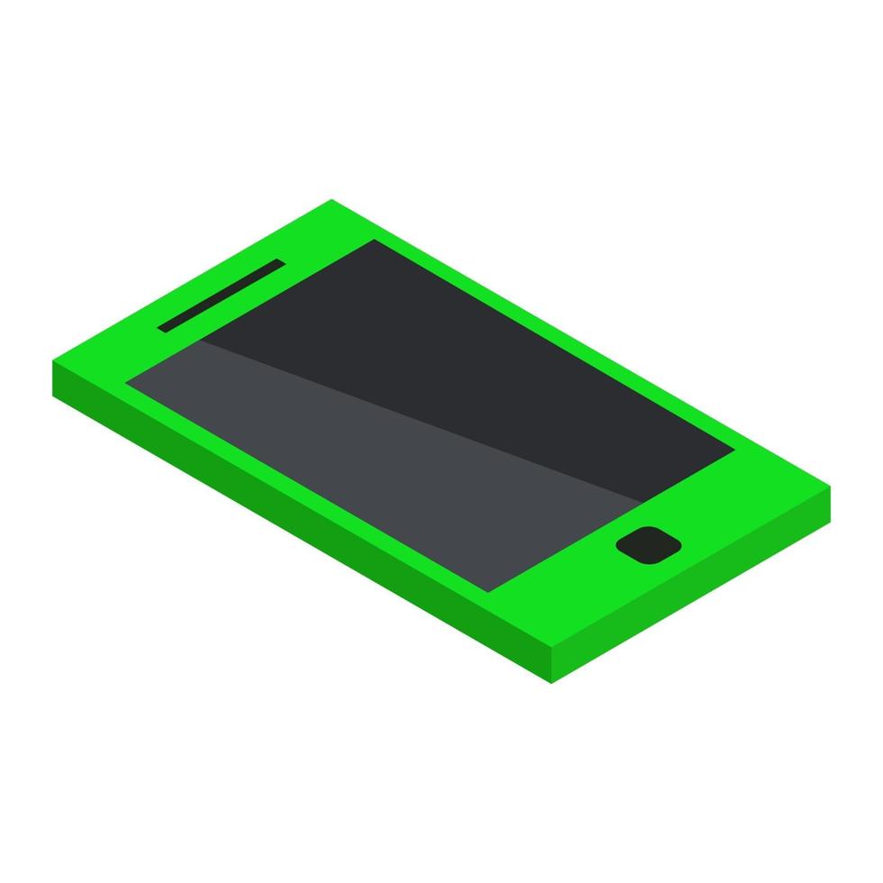 Isometric Smartphone Set On White Background vector