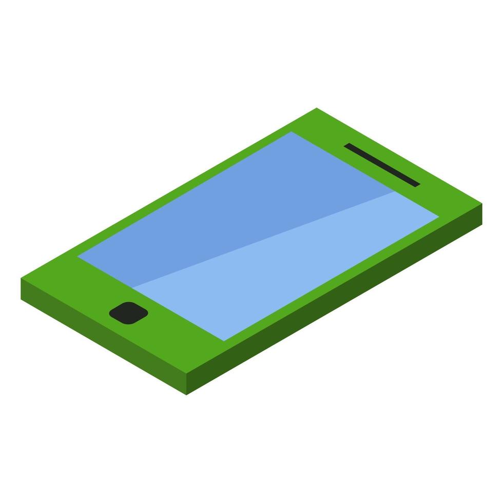 Isometric Smartphone Set On White Background vector
