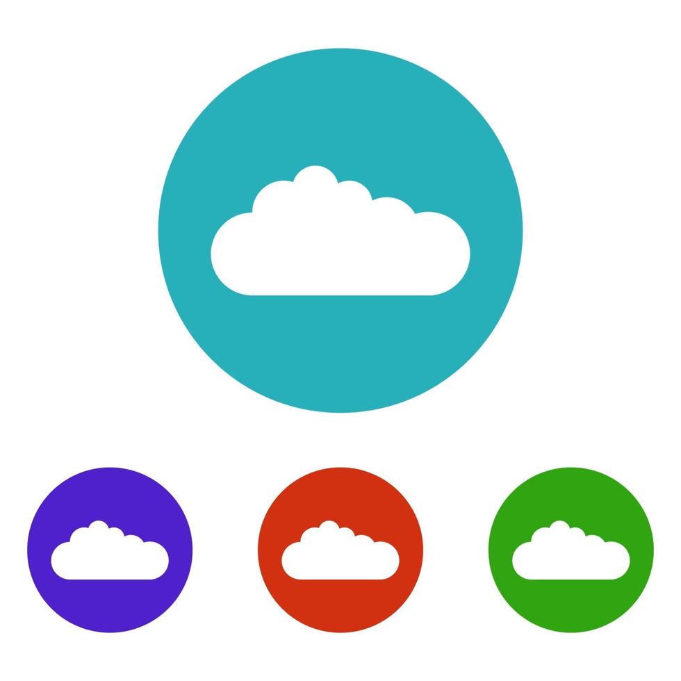 Cloud Set On White Background vector