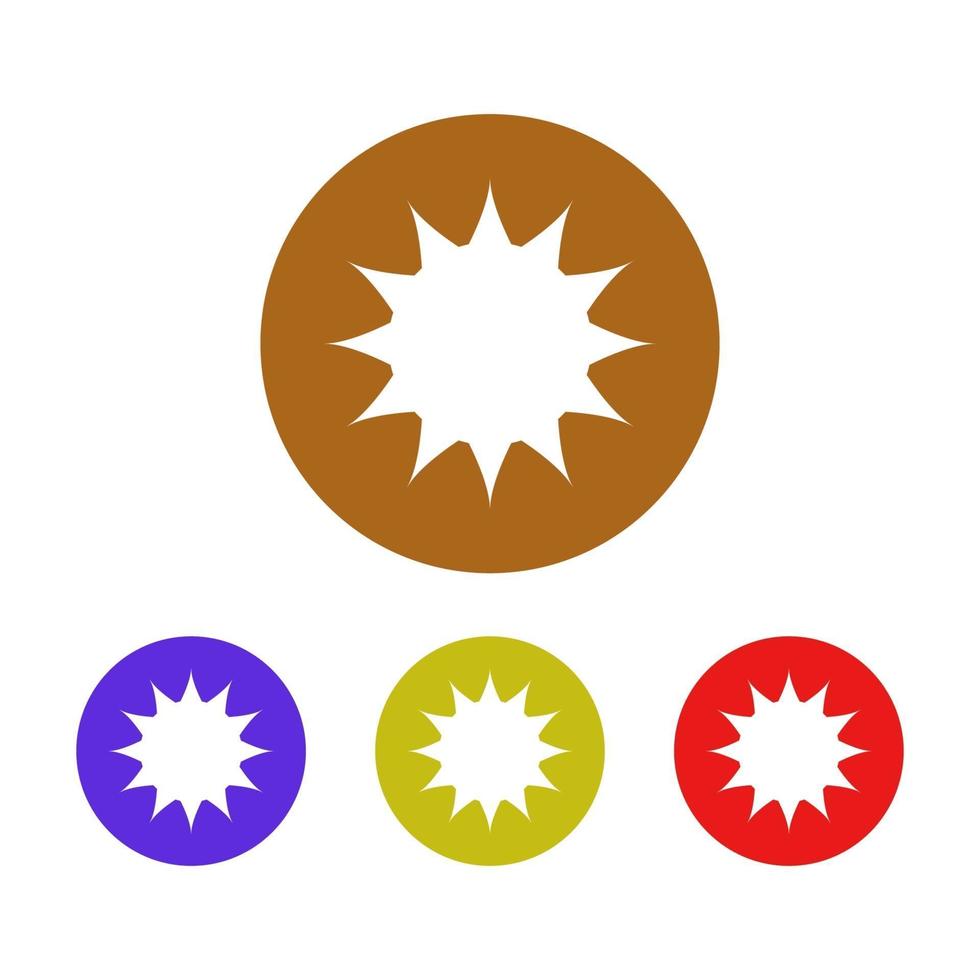 Sun Set On White Background vector