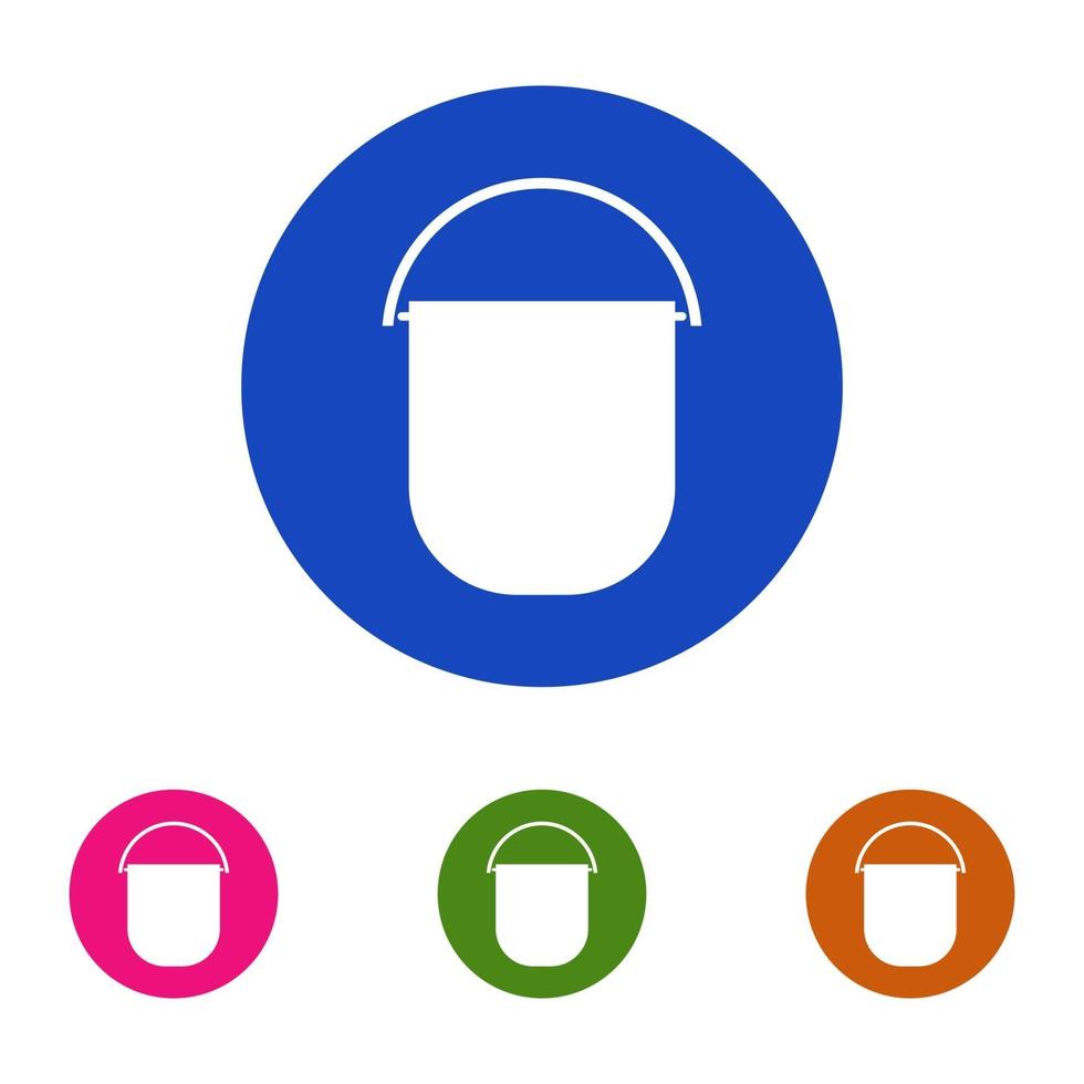Bucket Set On White Background vector