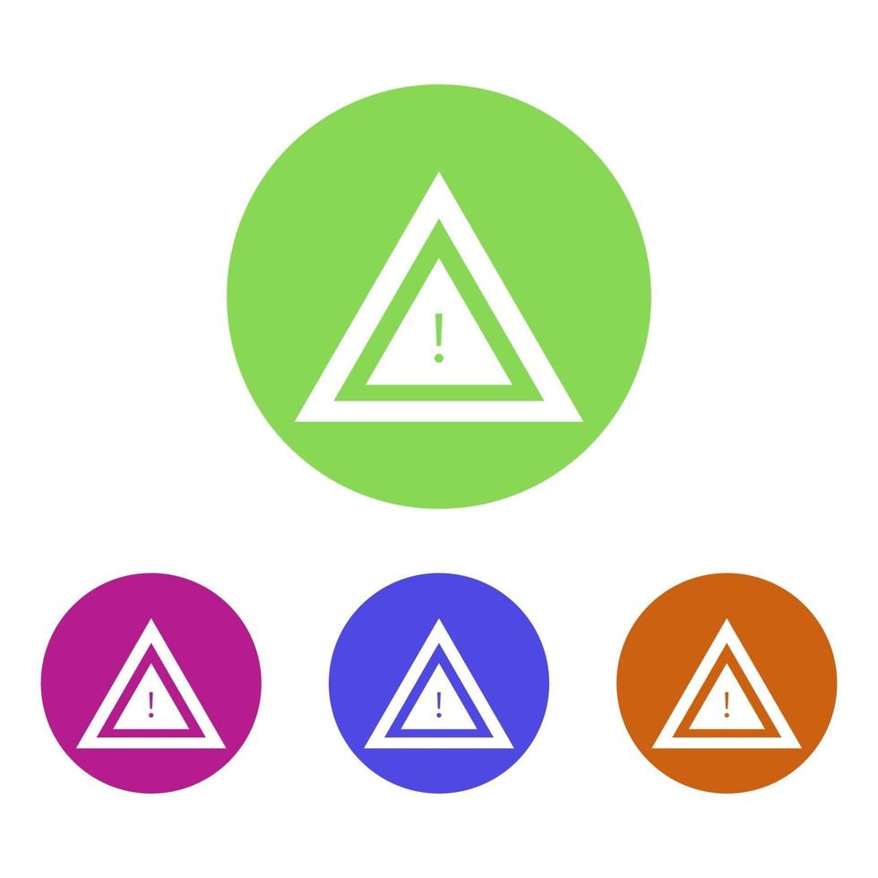 Set Of Danger Sign On White Background vector