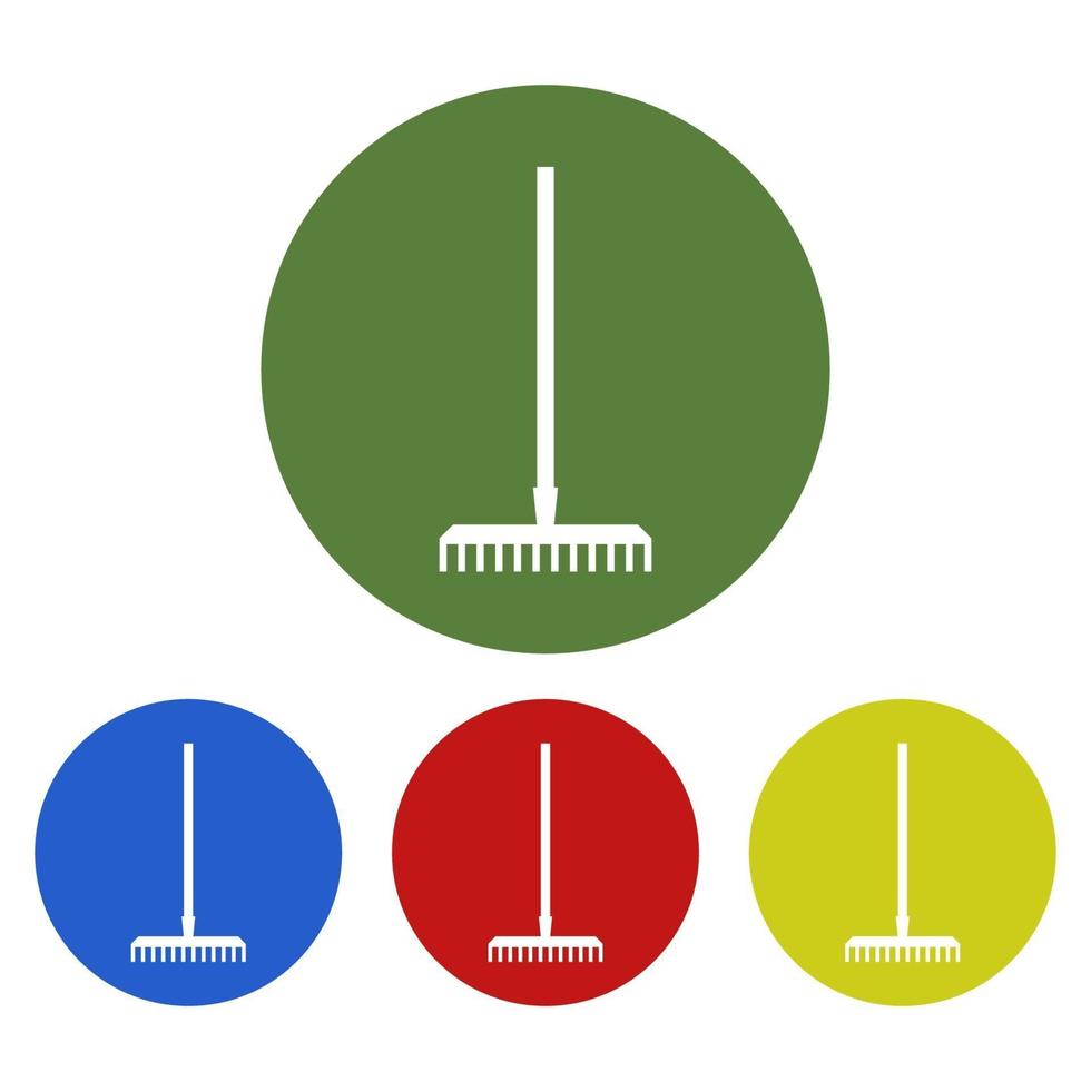 Set Of Rake On White Background vector