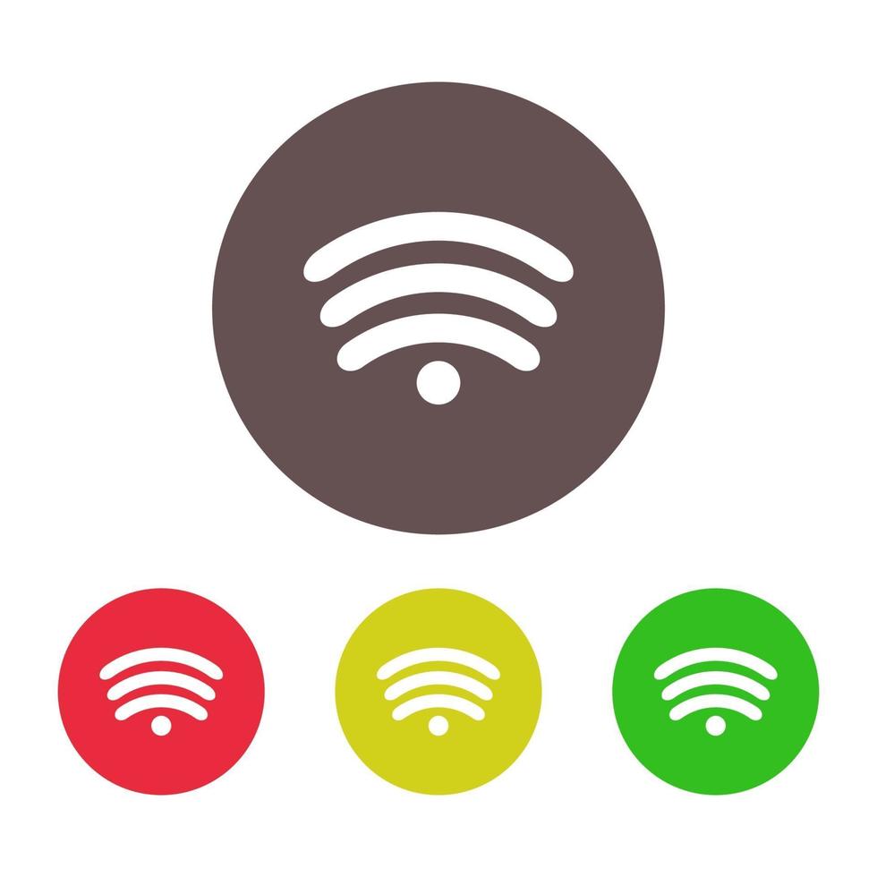 Wifi Set On White Background vector