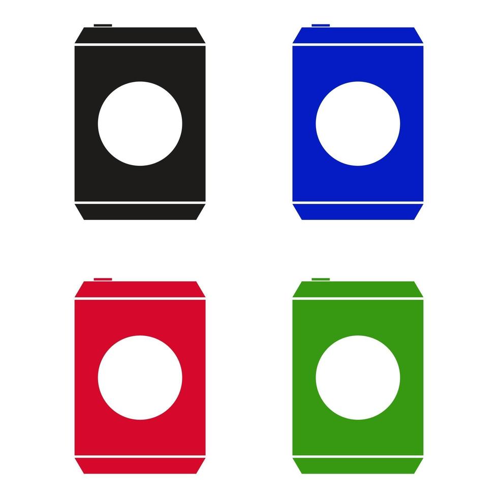 Juego de refrescos sobre fondo blanco. vector